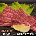 黒毛和牛 カルビ 300g×3パック 焼肉 バーベキュー