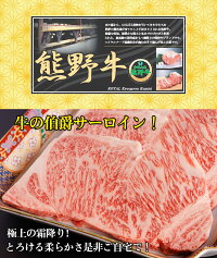 熊野牛 サーロインステーキ A4ランク A5ランク 250g×2枚 500g 【 送料無料 】 サーロイン 肉ギフト 国産 黒毛和牛 贈答 内祝 風呂敷 包装