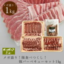 バーベキュー 肉 焼肉 セット ボーノポークぎふ 肉 バーベキューセット 1kg 約4～5人 送料無料 お肉 1キロ メガ盛り バーベキュー 食材 セット 焼き肉 焼き肉セット 国産豚 肩ロース 豚バラ 豚ロース 福袋 詰め合わせ お取り寄せグルメ