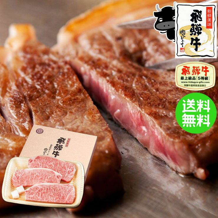 【A5等級】お肉 プレミアムギフト 飛騨牛 サーロインステーキ 計450g(150g位×3枚)ステーキソース付【化粧箱入】送料無料 牛肉 お歳暮 お中元 お歳暮 景品 内祝 贈り物 サーロイン 食べ物 ひぐちのギフト