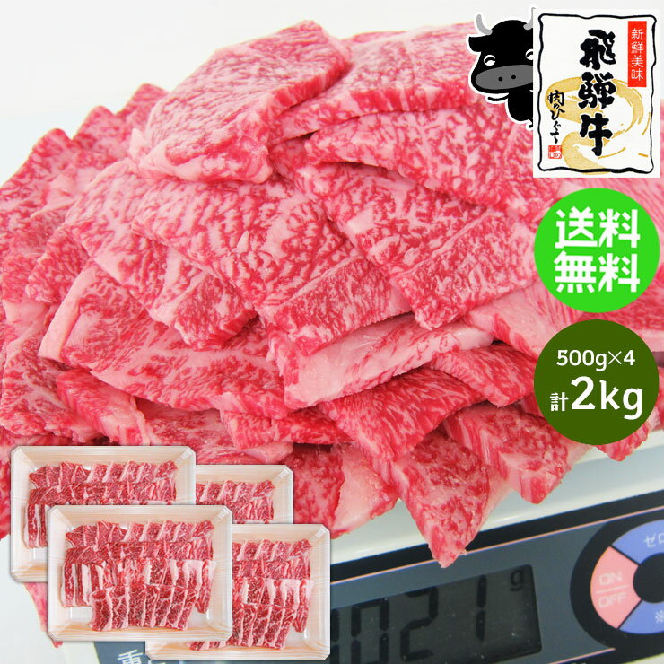 焼肉 肉 飛騨牛 カルビ 焼肉用 500g×4