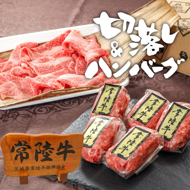 常陸牛 無添加 ハンバーグ 5個 切り落とし 200g 送料無料 自宅用 お試し 牛肉 ブランド牛 国産 和牛 あす楽