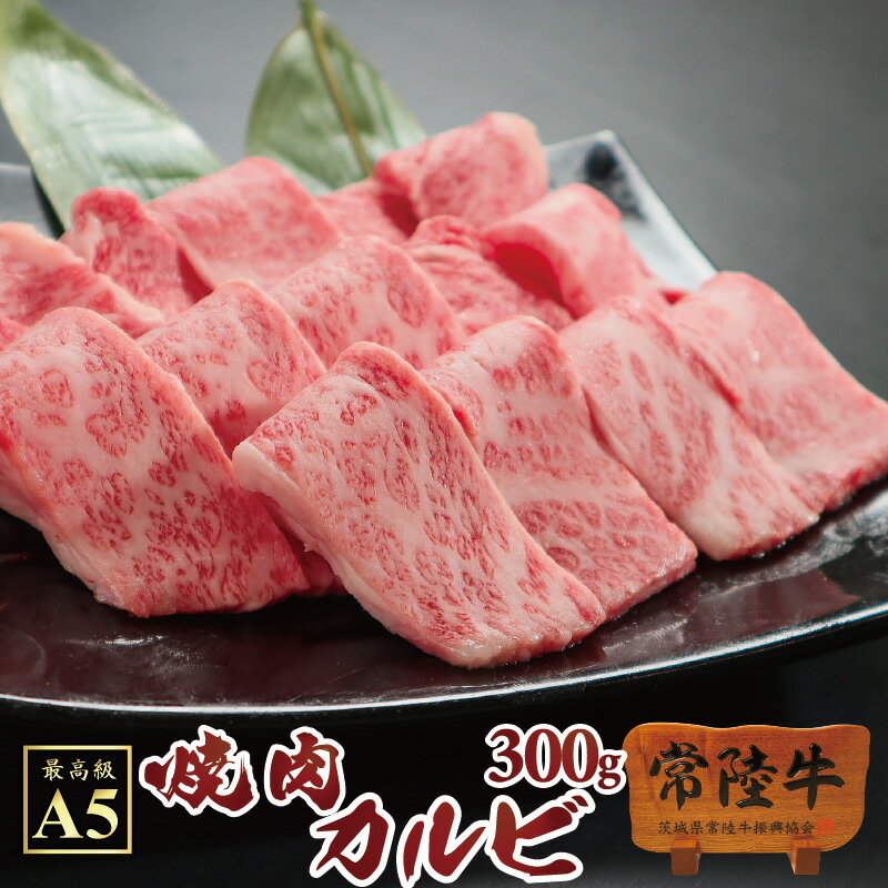 焼肉 バーベキュー bbq 肉 誕生日プレゼント 食べ物 セット 牛肉 牛 焼肉 国産 常陸牛 A5 黒毛和牛 常陸牛霜降りカルビ 300g 自宅用 やきにく A5ランク ブランド牛 一人暮らし あす楽