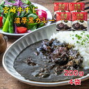 宮崎牛すじ濃厚黒カレー 200g 4袋 常温 セット ごはん 和牛 辛口 大人 スパイス レトルト 牛すじ 黒 ゴロゴロ 宮崎 ご当地 お土産 美味しい とろける お肉 牛肉 宮崎牛 売れ筋 おすすめ