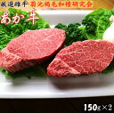 フィレステーキ 厳選雌牛 菊池褐毛和種研究会あか牛 150g×2 ギフト 送料無料 贈り物 お取り寄せ ヒレ ステーキ肉 内祝い お祝い 博多 九州 グルメ 食べ物 福岡 贈答品 BBQ お返し 国産牛 牛肉 肉料理 誕生日 プレゼント 高級 新年 寒中お見舞い