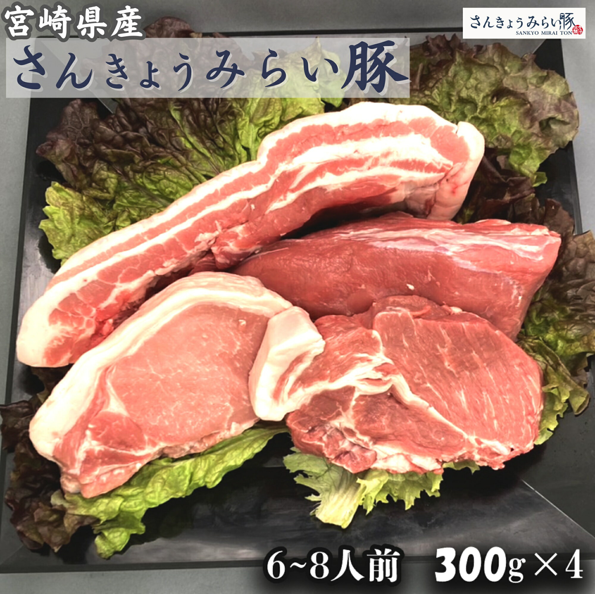 豚ブロック詰め合わせ さんきょうみらい豚1200g ギフト 送料無料 贈り物 お取り寄せ内祝い 博多 九州 グルメ 食べ物 福岡 贈答品 ヘルシー お返し 家庭用 ブロック詰め合わせ 国産 焼肉 肉料理 誕生日 プレゼント さんきょうみらい 母の日 父の日