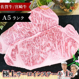 佐賀牛 宮崎牛 A5 サーロイン ステーキ 1枚 牛 肉 牛肉 和牛 ステーキ肉 ブランド BBQ 黒毛和牛焼肉 国産 高級 冷蔵 高級肉 ギフト 敬老 敬老の日 送料無料 プレゼント 食べ物 食品 年配 お祝 贈答 グルメ お取り寄せ お取り寄せグルメ