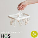 HOS ホス ちょっとした隙間に ミニハンガーピンチハンガー 洗濯 物干し 部屋干し シンプル ホワイト 白 オーエ