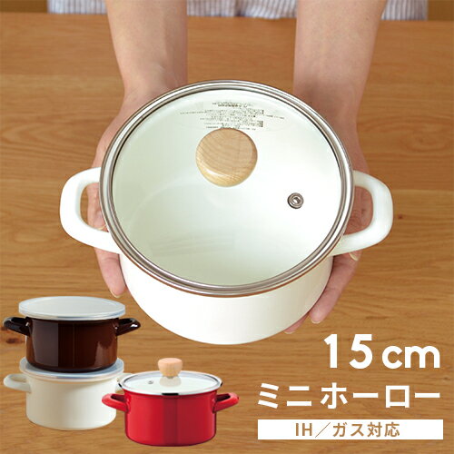 調理+保存ができる ホーロー鍋 プチクック ホーロー クックポット 15cm 保存容器 容器のサムネイル