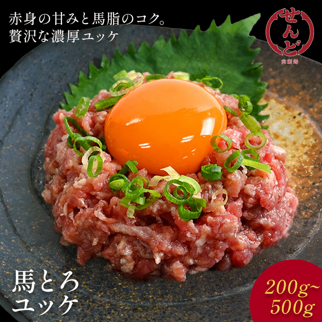 馬トロユッケ 200g 300g 500g 肉 お肉 馬刺し 赤身 赤身肉 肉刺し 馬 馬刺 馬刺しユッケ 馬肉ユッケ 新鮮 生食用 ユッケ 冷凍食品 冷凍 肉...