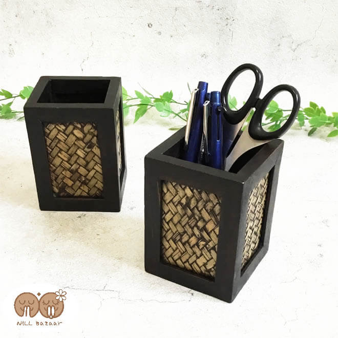 N-Chai ペン立て 木製 ペンスタンド