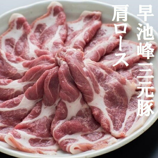 【豚肉】岩手県産早池峰三元豚肩ロース500gしゃぶしゃぶ用のサムネイル