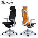<期間中P15倍>Baron バロン エクストラハイバック 可動ヘッドレスト ポリッシュ/ホワイト/クッション アジャストアーム CP81BW オカムラ oka...