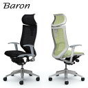 <期間中P15倍>Baron バロン エクストラハイバック 固定ヘッドレスト シルバー/ホワイト/メッシュ アジャストアーム CP87CW オカムラ okamu...
