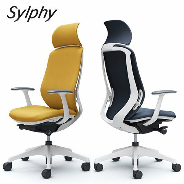 ＜期間中P15倍＞Sylphy シルフィー エクストラハイバック ホワイトボディ 背クッション（インターロック）タイプ デザインアーム 樹脂脚 オフィスチェア オカムラ okamura