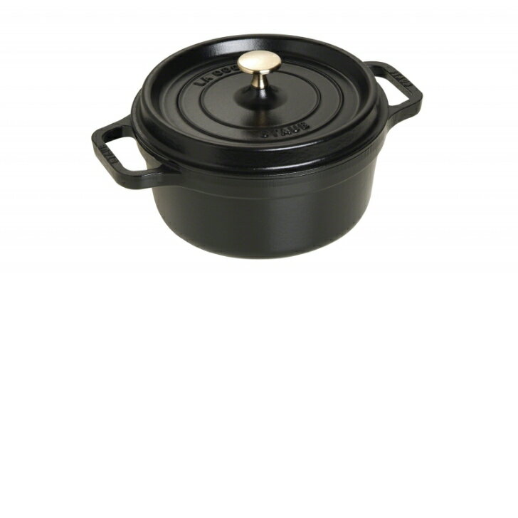 鋳物ホーロー鍋 STAUB ストウブ ピコ ココット ラウンド COCOTTE 18cm【カラー】ブラック 鋳物ホーロー鍋 シェフ プロ御用達 調理器具 キッチンツール おしゃれ フランス送料無料 【ギフト対応可】【店頭受取可】