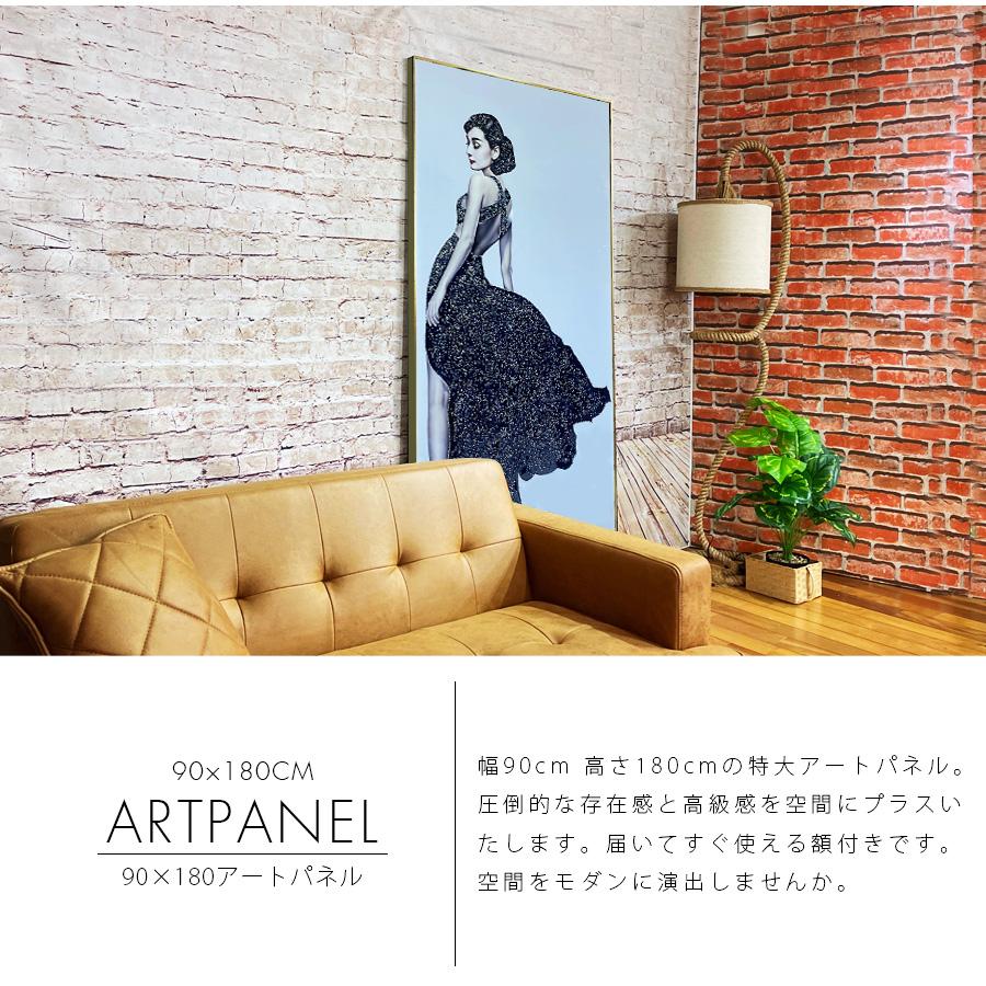 アートパネル 90×180 水晶絵 KH479 オードリーヘップバーン 女性 人物 壁掛けパネル 絵 玄関 ギフト モダン おしゃれ YMスペース [2]
