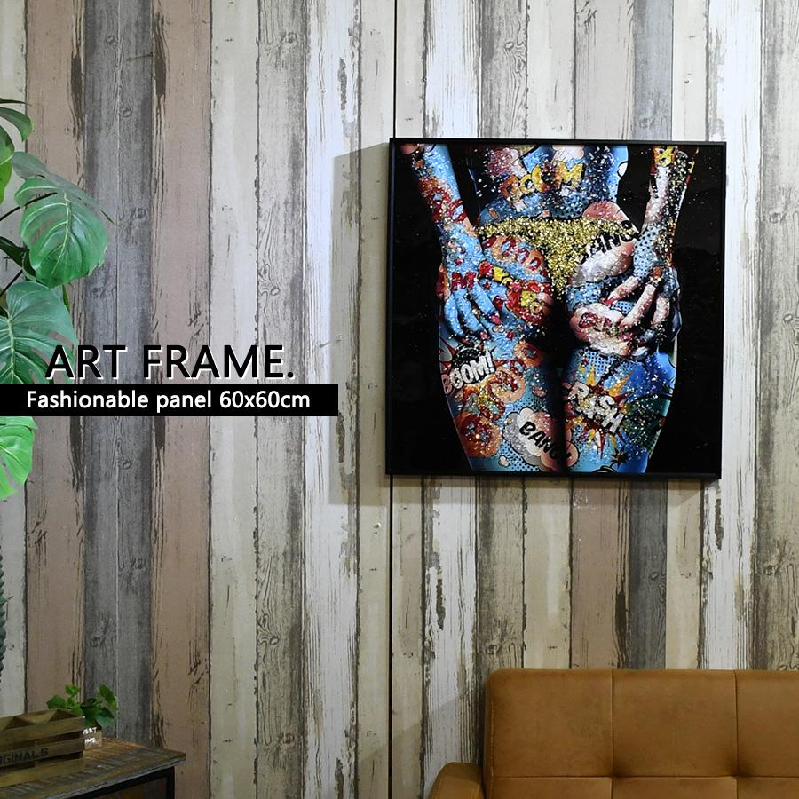 乐天商城 - アートパネル 60×60 水晶絵 KH869 女性 人物 壁掛けパネル ポップアート 絵 玄関 ギフト モダン おしゃれ YMスペース