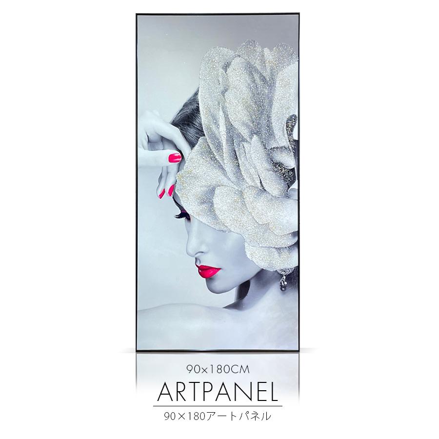 アートパネル 90×180 水晶絵 KH482 女性 人物 壁掛けパネル 絵 玄関 ギフト モダン おしゃれ YMスペース