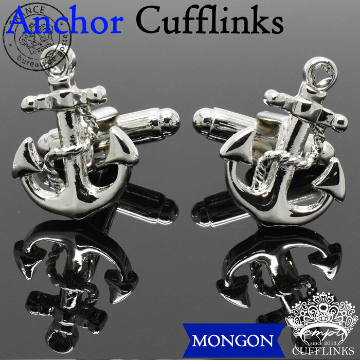 カフス いかり 碇 船 海 モチーフ カ