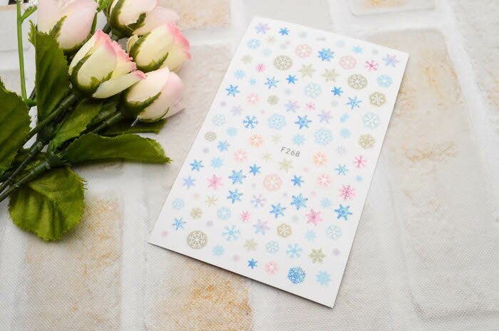 【3セット】 ネイルシール 雪の結晶 3D 2 | レジンアクセサリーもネイルにも! / 雪 ネイルシール デザイン 結晶 ネイルアート レジン ネックレス ハ...