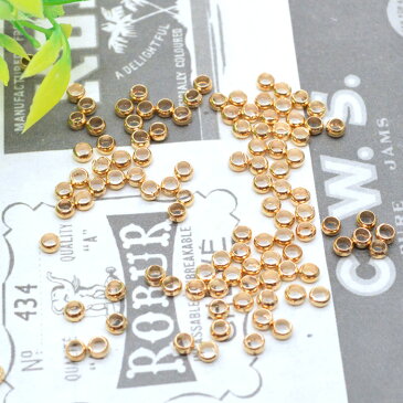 カシメ玉 ピンクゴールド?3.0mm 約100個 | ストラップ製作には欠かせないカシメ玉 素材 材料 / ネックレス イヤリング 手芸 材料 手芸 パーツ ハンドメイド (手芸・クラフト アクセサリーキット) 素材 材料
