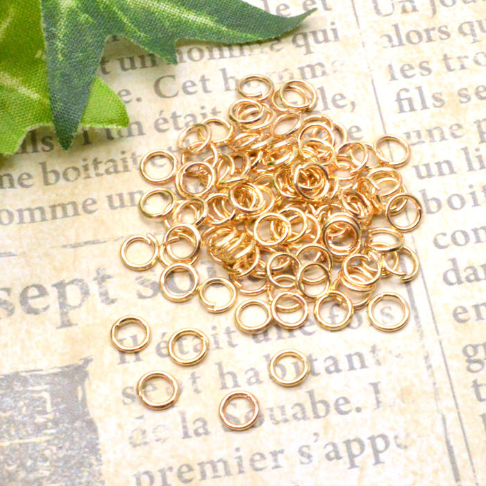 【100円均一】 丸カン 金 6mm 約100個 | レジンやハンドメイドアクセの必需品の丸カンが大量！ UVクラフト / 手芸 アクセサリーパーツ アクセサリー金具 レジン パーツ UVクラフト (アクセサリーキット パーツ) UVクラフト ninastore-10000376 レジンアクセサリーパーツのニーナ サンプル画像3