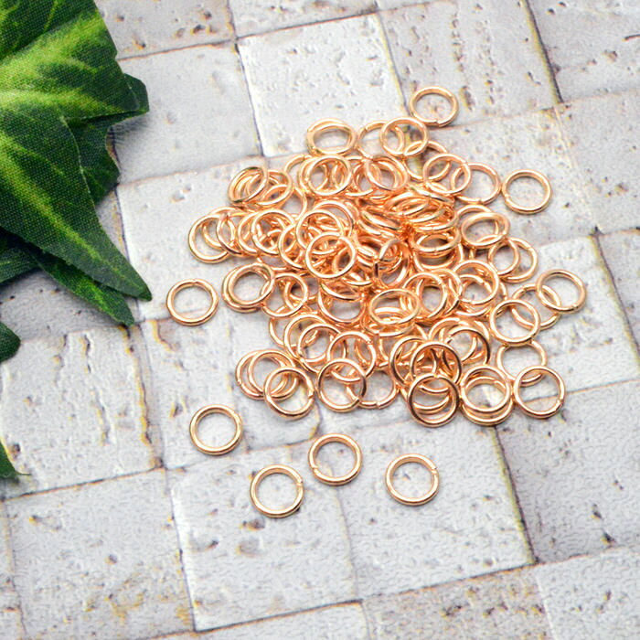 【100円均一】 丸カン 金 7mm 約100個 | レジンやハンドメイドアクセの必需品の丸カンが大量！ メタルパーツ / レジン パーツ クラフト アクセサリーキット キーホルダー ピアス ( ) メタルパーツ ninastore-10000381 レジンアクセサリーパーツのニーナ サンプル画像3