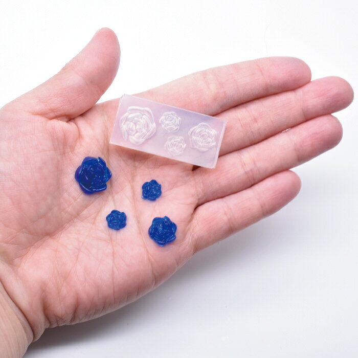 【100円均一】 3Dシリコンモールド 薔薇 No.030 | レジン ネイル 大活躍シリコンモ...
