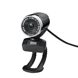 サンワサプライ WEBカメラ USB接続 FULL HD 200万画素 マイク内蔵 ブラック CMS-V37BK