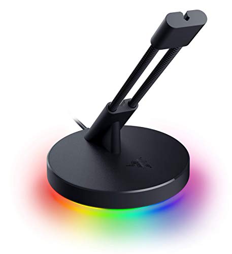色：RGB LED Razer Mouse Bungee V3 Chroma ゲーミングマウスコード ホルダー マウスバンジー クリップオン ケーブルキャッチ付きのスプリング式アーム Chroma RGB対応 錘入りの滑り止めベース 日本正