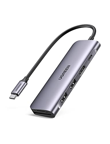 UGREEN USB Cϥ 6-IN-1 USB ϥ Type-C PD 100W ® USB-C 4K HDMIϥ USB 3.0 2ݡȳĥ SD Micro SDɥ꡼ դ C ץ MacBook air Pro Dell XPS HP Surface Go Galaxy S21 S20 Xperia 5ʤɤб