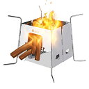 色：シルバー ヨーラー(YOLER) ウッドストーブ 焚き火台 薪 ストーブ 360 回転脚 アルコールストーブ キャンプ アウトドア用 コンパクト 直径120 300 調理器具に適用 PTW06
