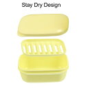 色：黄 VOCOSTE 石鹸皿 石鹸を乾いた状態に保つ 石鹸クリーニング収納 家庭用バスルームキッチン プラスチック 黄 3