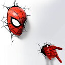 『ご予約受付中』Spider Man 3D Deco Light Mask & Hand SET スパイダーマン 3Dデコライト マスク ハンド セット ひび割れステッカー ウォールライト LED 照明 壁ライト 立体 アメコミ MARVEL マーベル コードレス おしゃれ インテリア 雑貨 アベンジャーズ AVENGERS