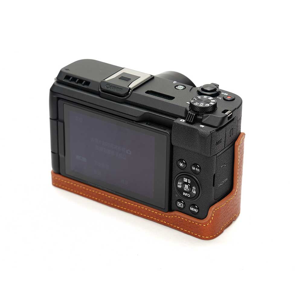 Canon PowerShot V1 専用 レザー ケース Volcano ボルケーノ TP Original カメラケース おしゃれ 本革 牛革 速写ケース ボディーハーフケース 底面開閉 バッテリー交換可能 キヤノン キャノン パワーショット TB06CV1-LB