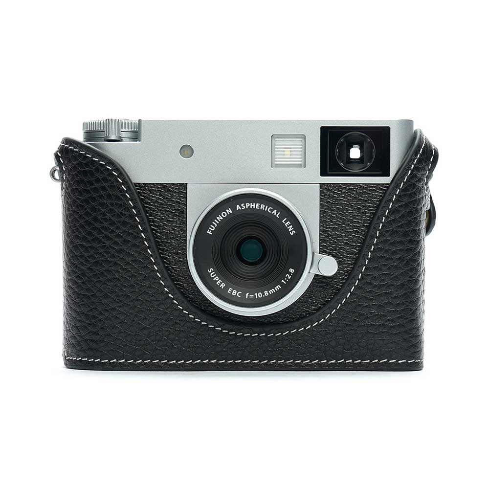 FUJIFILM X half X-HF1 専用 レザー ケース Black ブラック TP Original カメラケース おしゃれ 本革 牛革 速写ケース ボディーハーフケース 底面開閉 バッテリー交換可能 フジフィルム 富士フイルム TB06XHF1-BK(2.0)