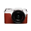 カメラケース TP Original Panasonic LUMIX GF7 GF8 GF9 用 レザー ケース Brown ブラウン おしゃれ 本革 牛革 速写ケース ボディーハーフケース 底面開閉 バッテリー交換可能 パナソニック ルミックス アウトレットSALE TB06GF7-BR