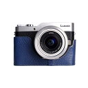 カメラケース TP Original Panasonic LUMIX GF9 GF8 GF7 用 レザー ケース Blue ブルー おしゃれ 本革 牛革 速写ケース ボディーハーフケース 底面開閉 バッテリー交換可能 パナソニック ルミックス TB08GF9-BU