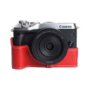 【30%OFF】 Canon EOS M6 専用 レザー ケース Red レッド TP Original カメラケース おしゃれ 本革 牛革 速写ケース ボディ...
