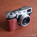 カメラケース TP Original FUJIFILM X100F 専用 レザー ケース Brown ブラウン おしゃれ 本革 牛革 速写ケース ボディーハーフケース 底面開閉 バッテリー交換可能 フジフィルム 富士フイルム TB08X100F-BR