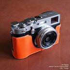 カメラケース TP Original FUJIFILM X100F 専用 レザー ケース Orange オレンジ おしゃれ 本革 牛革 速写ケース ボディーハーフケース 底面開閉 バッテリー交換可能 フジフィルム 富士フイルム TB08X100F-OR