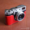 【30%OFF】 FUJIFILM X100F 専用 レザー ケース Red レッド TP Original カメラケース おしゃれ 本革 牛革 速写ケース ボ...