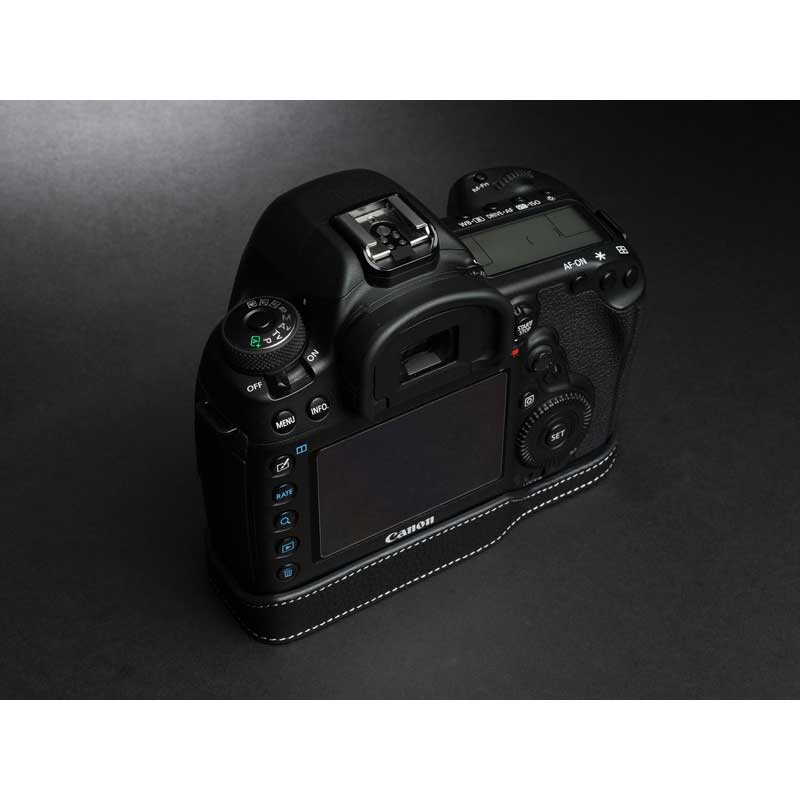 Canon EOS 5D Mark IV 専用 レザー ケース Black ブラック TP Original カメラケース おしゃれ 本革 牛革 速写ケース ボディーハーフケース 底面開閉 バッテリー交換可能 キャノン キヤノン TB06E5D4-BK