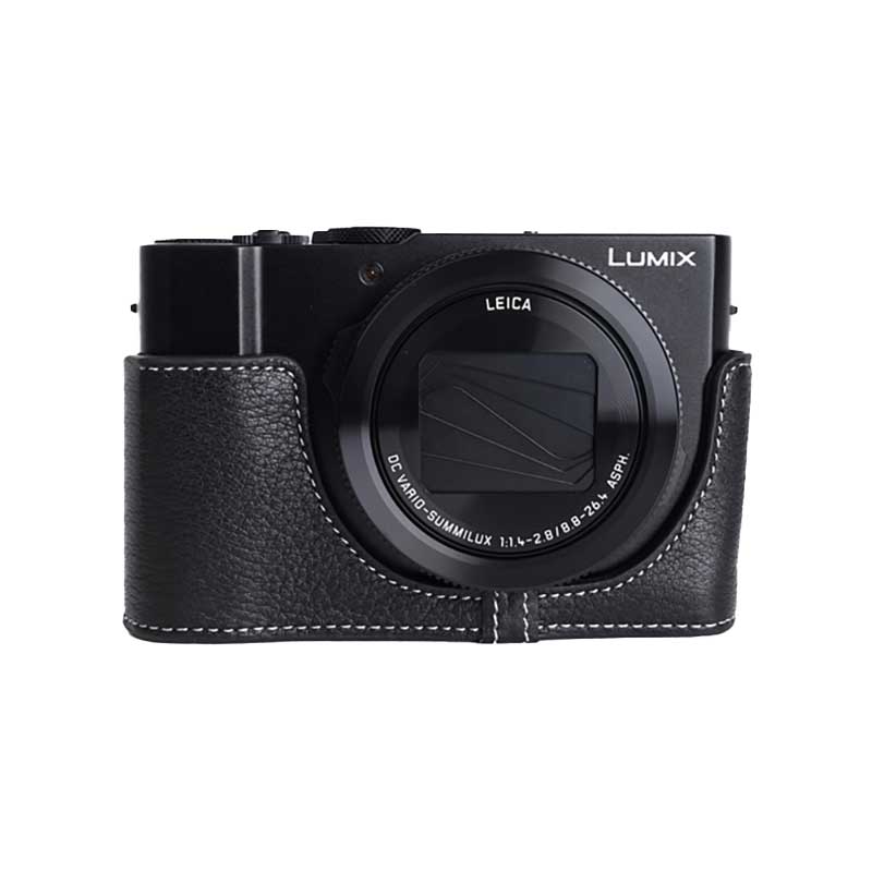 カメラケース TP Original Panasonic LUMIX LX9 専用 レザー ケース Black ブラック おしゃれ 本革 牛革 速写ケース ボディーハーフケース 底面開閉 バッテリー交換可能 パナソニック アウトレットSALE TB06LX9-BK