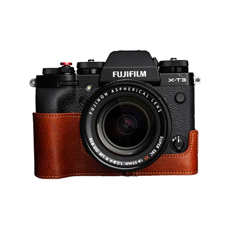 カメラケース TP Original FUJIFILM X-T3 X-T2 用 レザー ケース Volcano ボルケーノ おしゃれ 本革 牛革 速写ケース ボディーハーフケース 底面開閉 バッテリー交換可能 フジフィルム 富士フイルム アウトレットSALE TB06XT3-LB