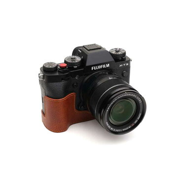 TP Original Leather Camera Body Case for FUJIFILM X-T3/X-T2 Volcano ボルケーノ フジフイルム 本革 カメラケース レザーケース おしゃれ ミラーレス デジタルカメラ　ケース 速写ケース EZ Series 底面開閉 バッテリー交換可能 フジフィルム 富士 TB06XT3-LB