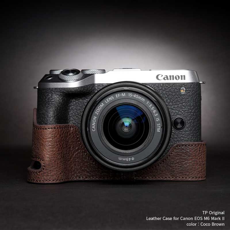 饱 TP Original Canon EOS M6 Mark II  쥶  Coco Brown  ֥饦  ܳ  ®̥ ̳ Хåƥ꡼򴹲ǽ Υ Υ TB06EOS62-CO