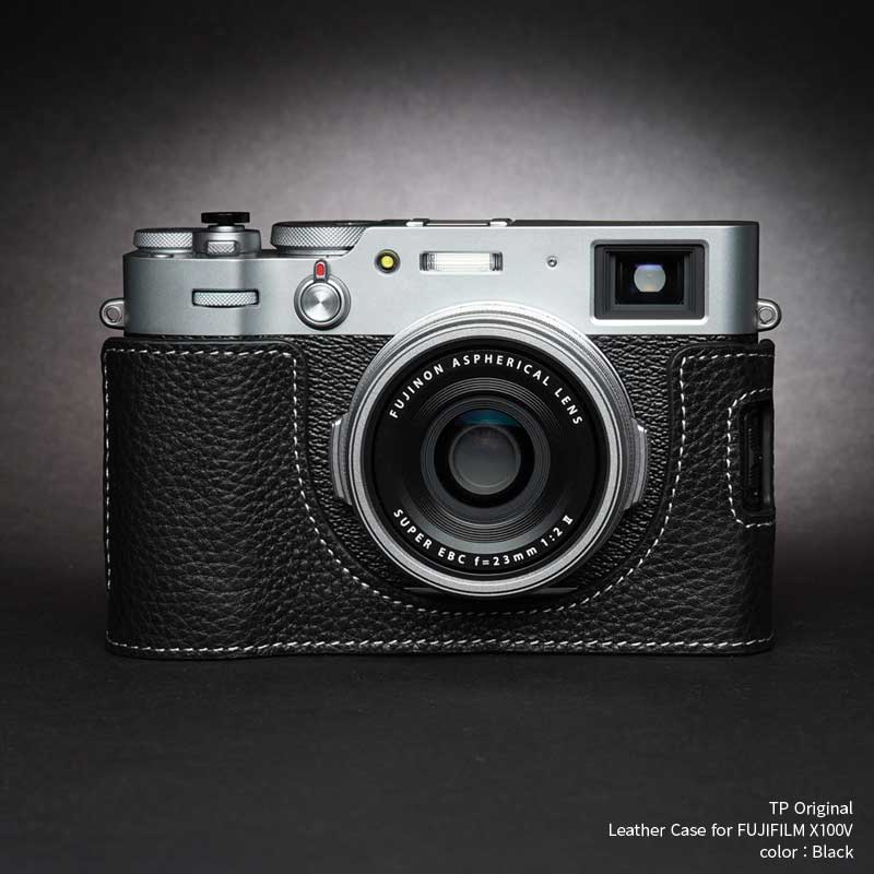 TP Original FUJIFILM X100V 専用 レザー カメラケース Black ブラック おしゃれ 速写ケース TB06X100V-BKのサムネイル