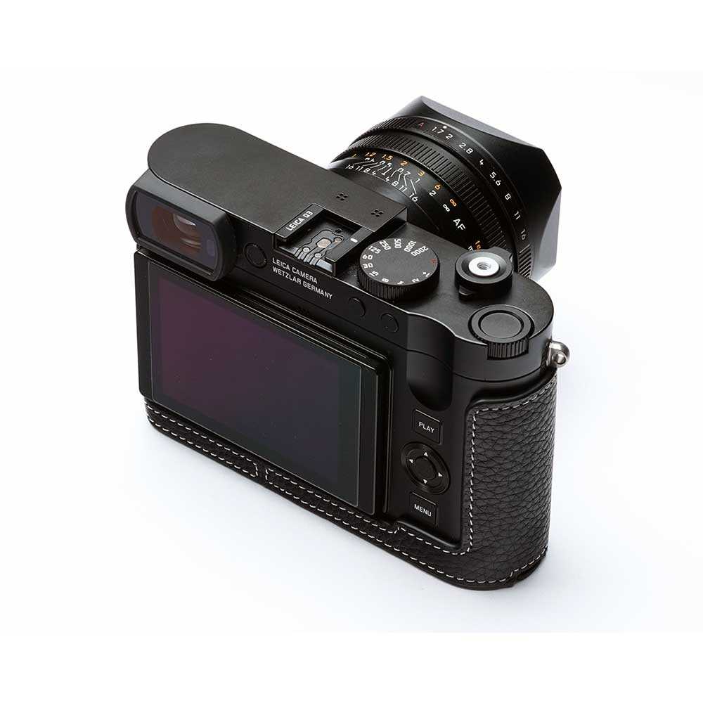 Leica Q3 専用 レザー ケース Black ブラック TP Original カメラケース おしゃれ 本革 牛革 速写ケース ボディーハーフケース 底面開閉 バッテリー交換可能 ライカ TB06Q3-BK